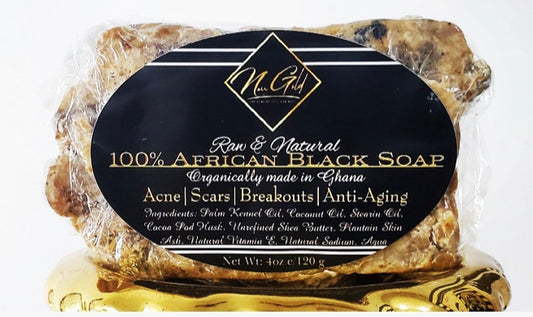 100% Natural African Black Bar Soap